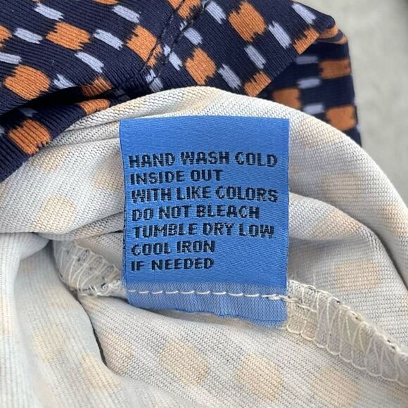 J. McLaughlin Durham Ruffle Top Womens S Catalina Geometric Blue Career Office - Picture 10 of 11